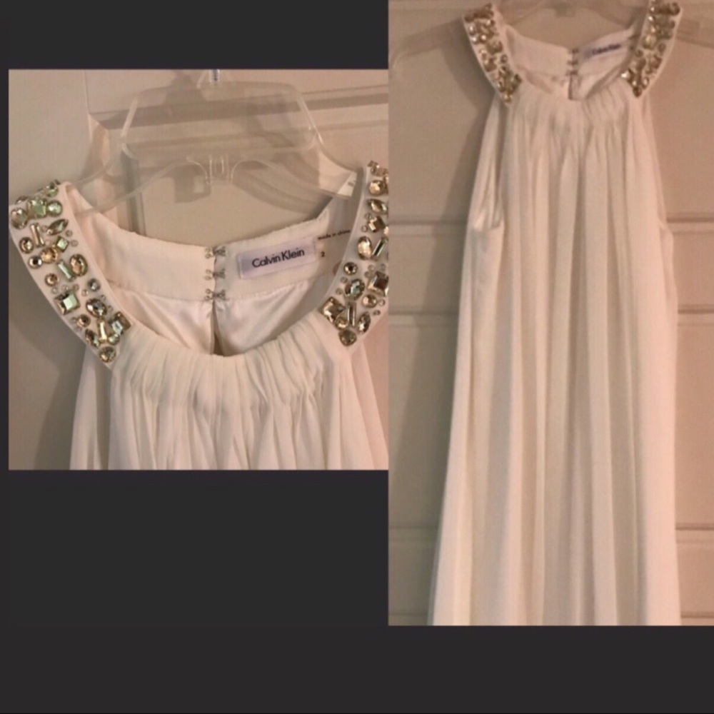Calvin Klein, white dress